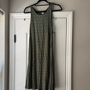 Old Navy Sleeveless Olive & White Mini Dress